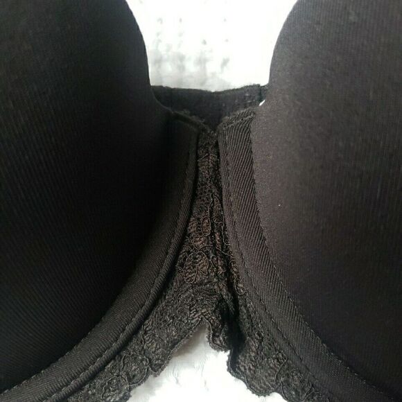 NEW Maidenform Bra Strapless Push-up Bra Basically Sexy 34C Black Lace NWT - Picture 2 of 9